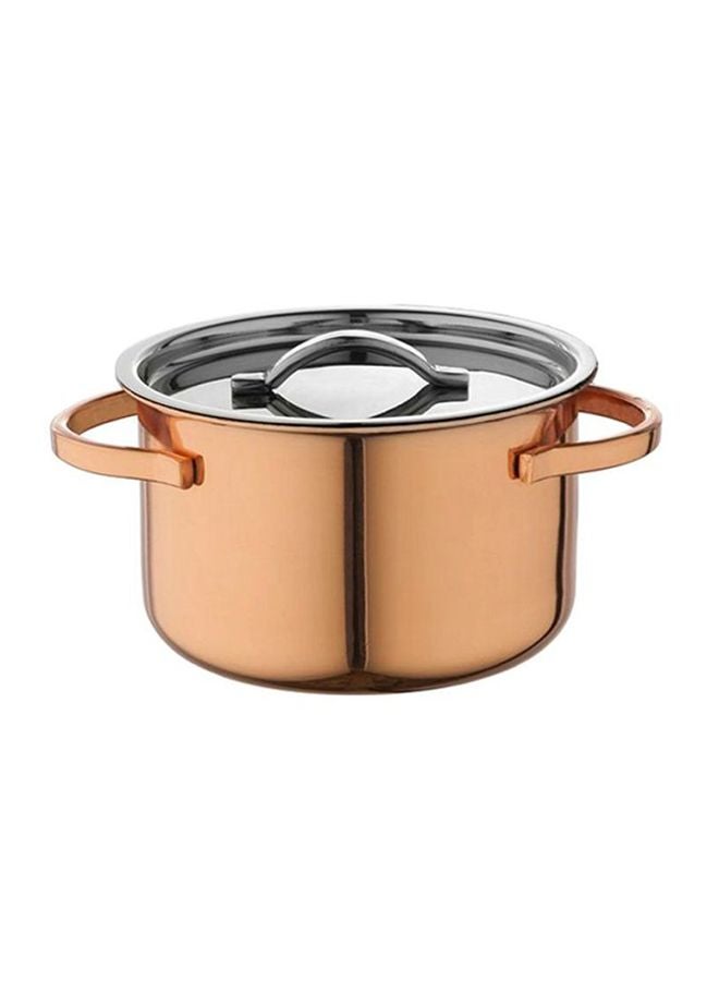 RAJ Copper Plated Casserole With Steel Lid Copper 9x6cm 