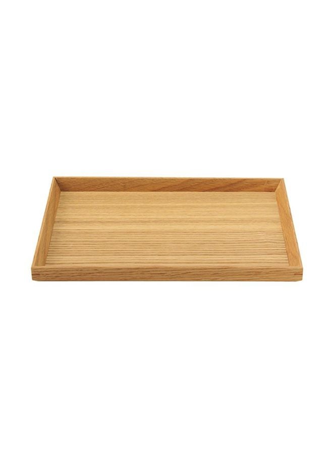 MUJI Rectangle Tray Beige 19x2x27cm - Image 1