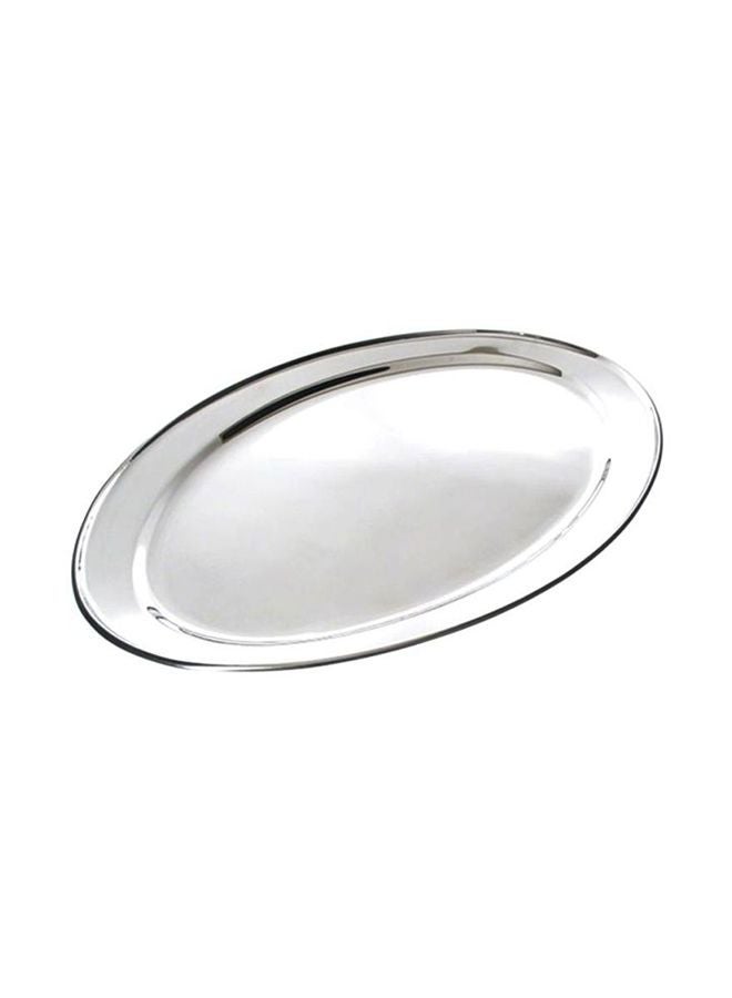 RAJ Stainless Steel Oval Tray Silver 14.5x20cm 