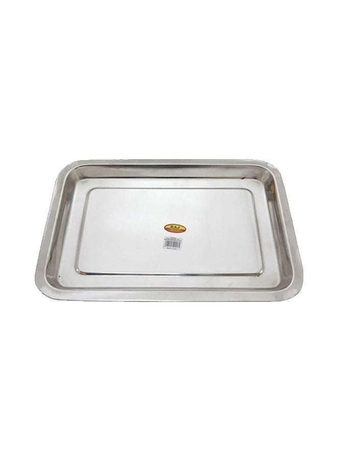 RAJ Serving Stainless Steel Tray Silver 45x32x3.2cm 
