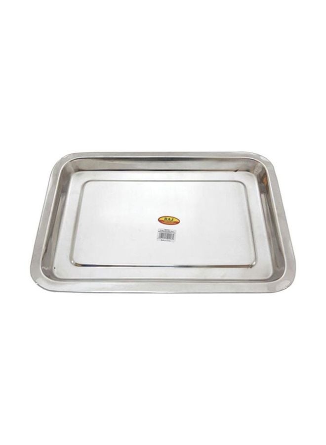 RAJ Serving Tray Silver 48x2.5x36cm 
