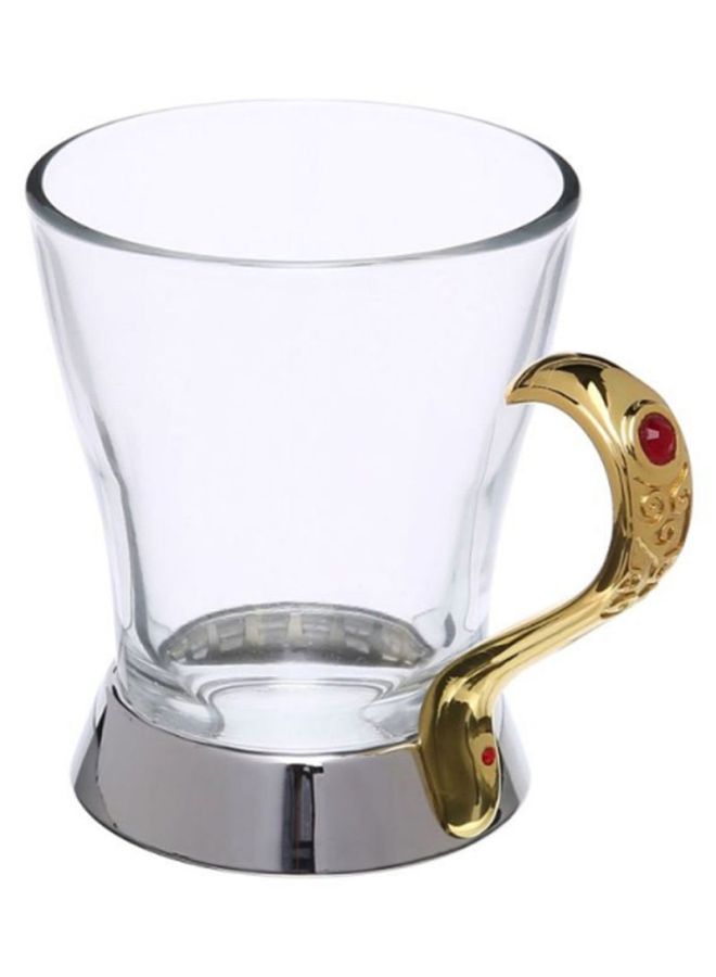 REGENT 6-Piece Royal Tea Mug Set Gold/Clear/Silver 10x11x8cm - Image 2