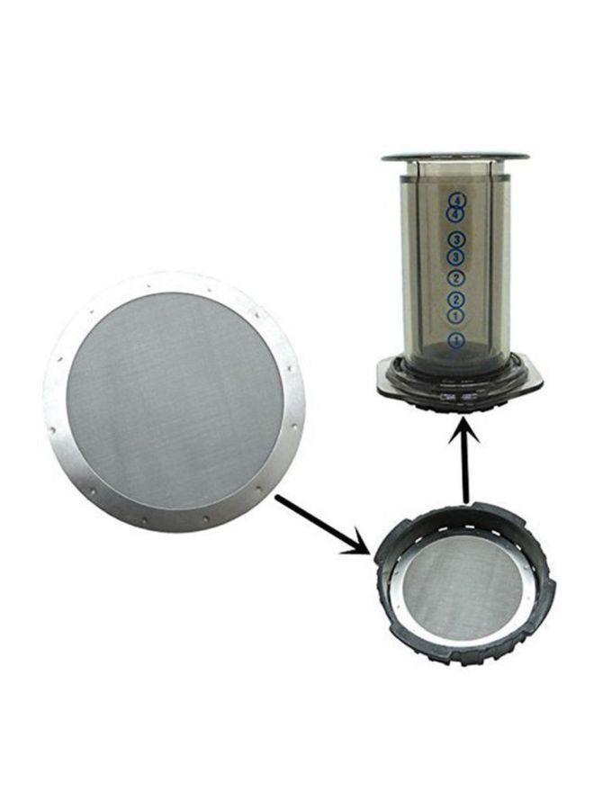 Beauenty 2-Piece Reusable Stainless Steel Filter Silver 6.15x1cm - Image 2