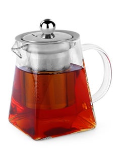 Royalford Glass Tea Pot With Stainless Steel Strain Clear/Silver 500ml  - Image 4