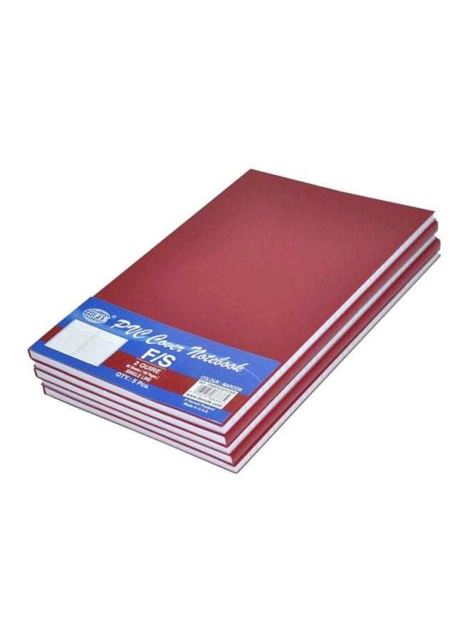 FIS 5-Piece Notebook Set Maroon - Image 1