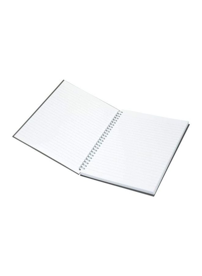 إف اي أس  طقم دفاتر ملاحظات بسلك بغلاف صلب تحتوي 100 ورقة مكون من 5 قطع رمادي / أصفر - Image 3