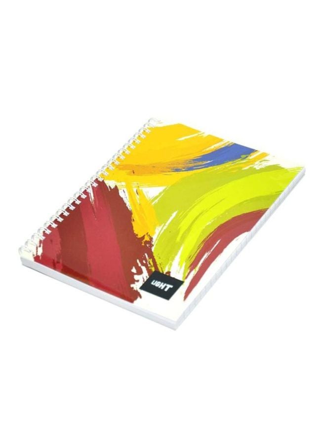 FIS 10-Piece A5 Spiral Soft Cover Notebook Set Red/Green/Yellow - Image 2