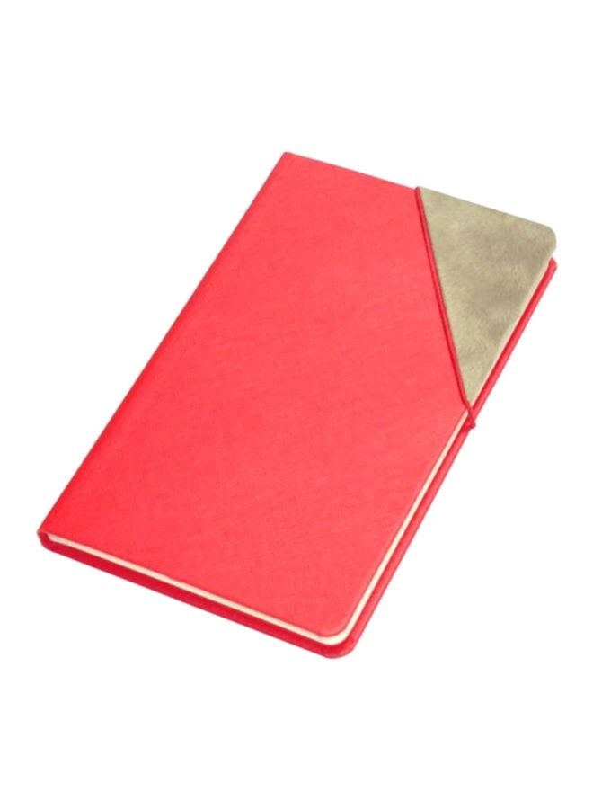 FIS PU Grid Notebook With Elastic Band Red/Brown - Image 1