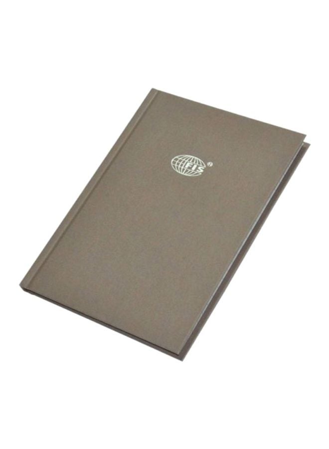 FIS A5 2-Quire Hard Cover Single Ruled Notebook Brown - Image 1