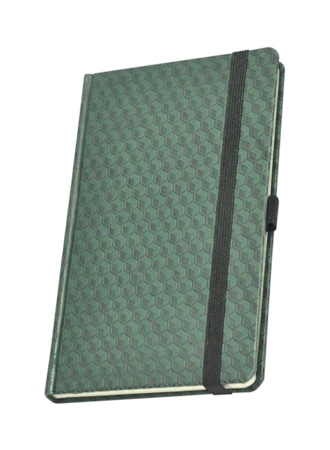 إف اي أس  دفتر ملاحظات إيطالي بخط واحد مصنوع من البولي يوريثان ومزود بشريط مطاطي أخضر - Image 1