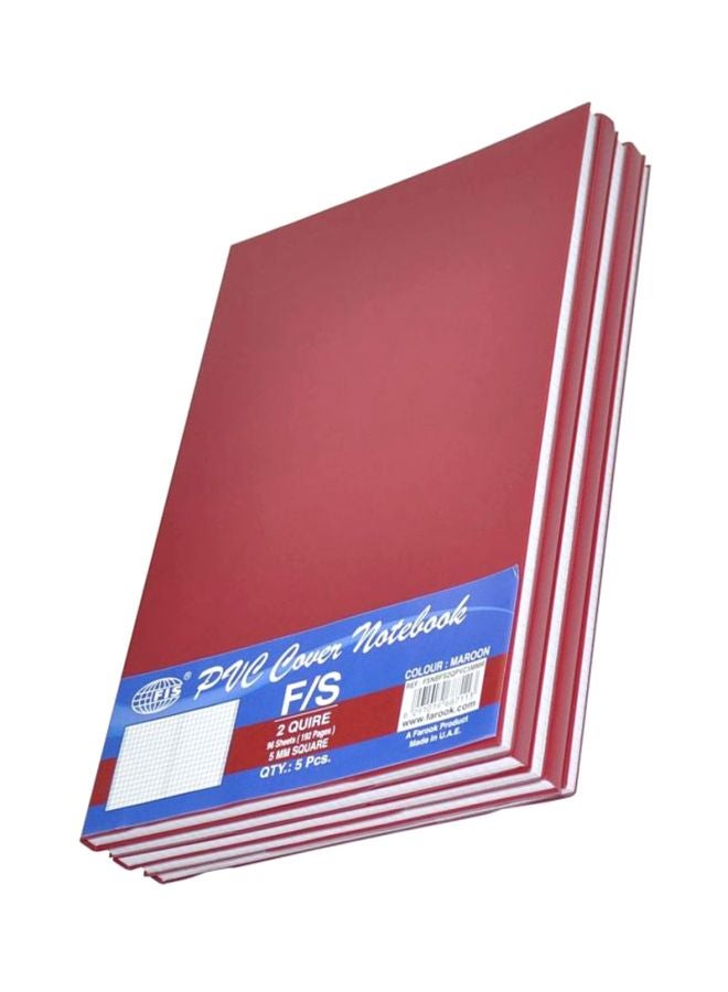 FIS 5-Piece FS Notebook Set Maroon - Image 1