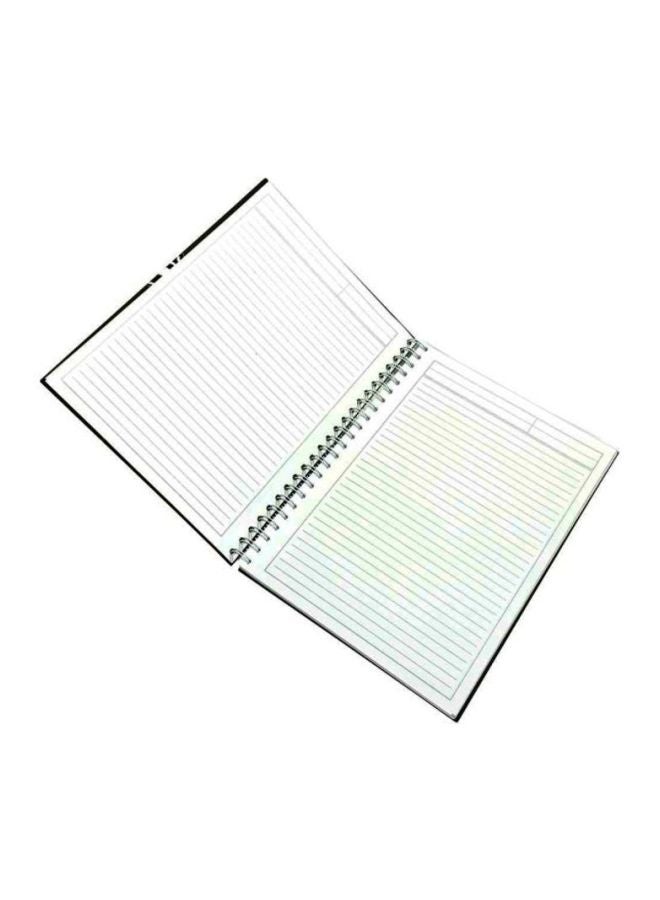 إف اي أس  دفتر جامعي بسلك وغلاف صلب أسود/ أخضر/ أبيض - Image 2