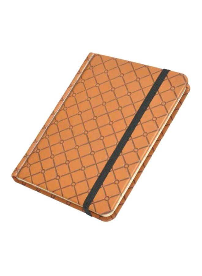 إف اي أس  دفتر مُلاحظات مقاس A6 بغلاف من البولي يوريثان بتصميم إيطالي مع شريط مطاطي برتقالي/أسود - Image 1