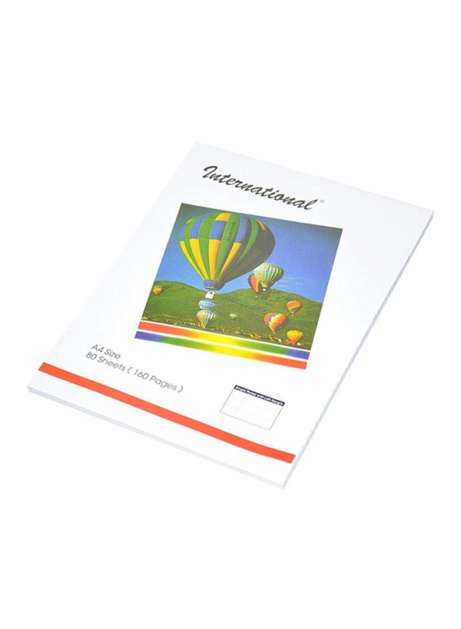 FIS - 10-Piece A4 Single Line Ruled Notebook Set, 160 Pages Each White/Green/Blue - Image 1