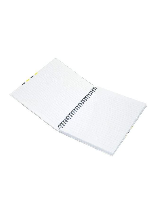 FIS 5-Piece Light Spiral Hard Cover Notebook White/Yellow/Grey - Image 2
