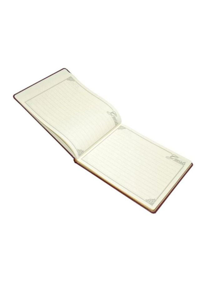 FIS Bonded Cover Guest Book With Ivory Paper Maroon/Yellow - Image 2