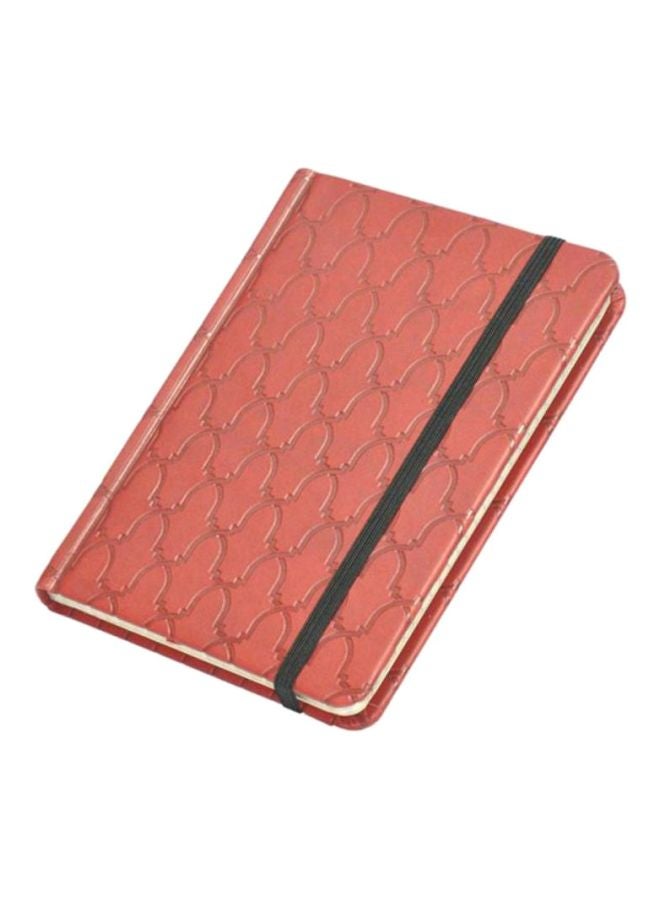 FIS Elastic Band A6 Size Notebook Maroon - Image 1