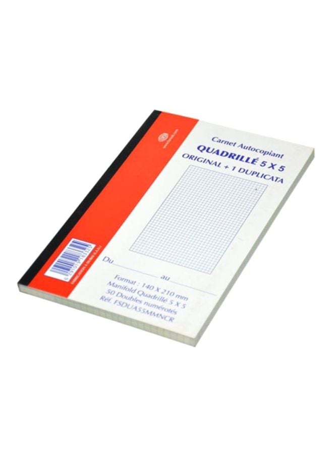 إف اي أس  دفتر أصل وصورة فرنسي مقاس A5 أحمر/أبيض - Image 1