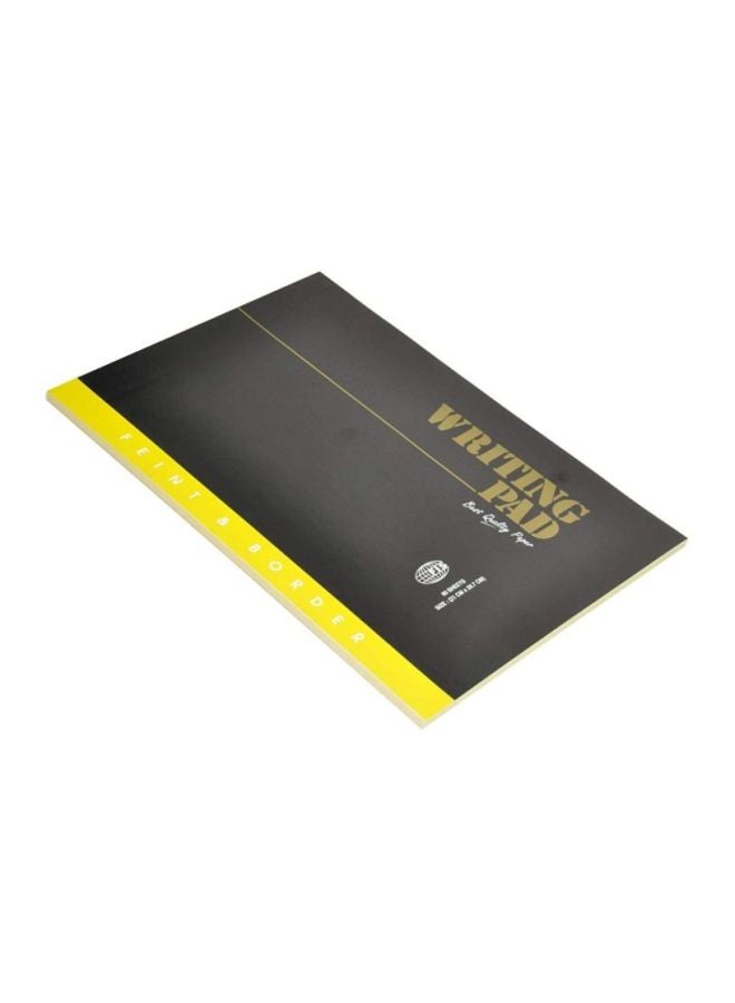 FIS 10-Piece A4 Ruled Paper Notebook, 80 Pages Yellow/Black - Image 2