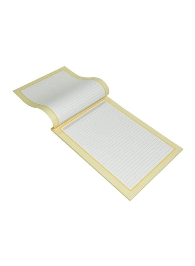 FIS 10-Piece A4 Ruled Paper Notebook, 80 Pages Yellow/Black - Image 3