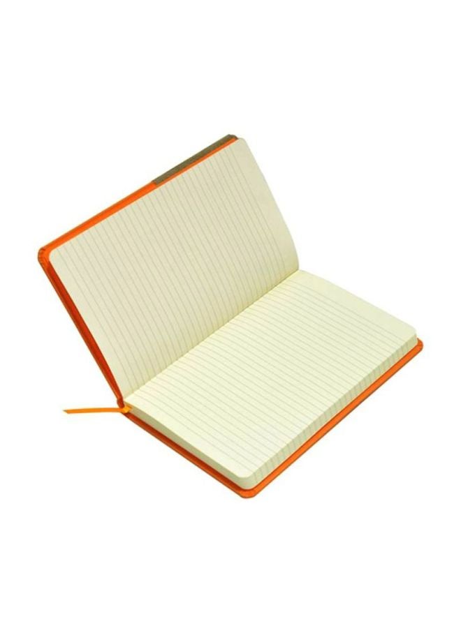 FIS PU Cover Ivory Paper Notebook Orange/Brown - Image 2