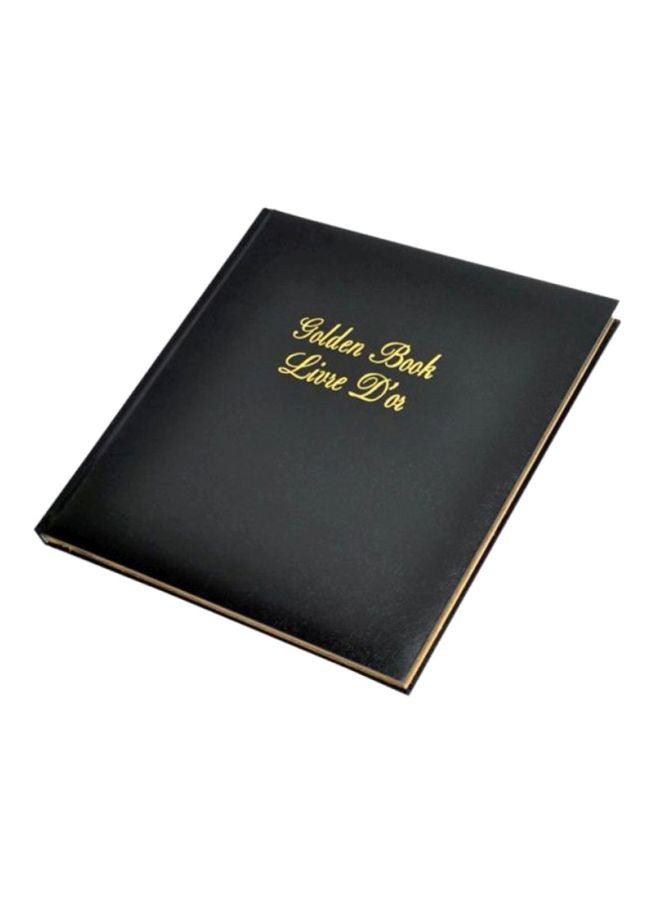 إف اي أس  دفتر ملاحظات بغلاف من الفينيل مع ورق بتصميم مضلع أسود/ذهبي - Image 1