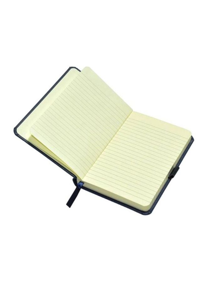 FIS - A6 Italian PU Cover Notebook With Elastic Band And Pen Holder Blue - Image 1