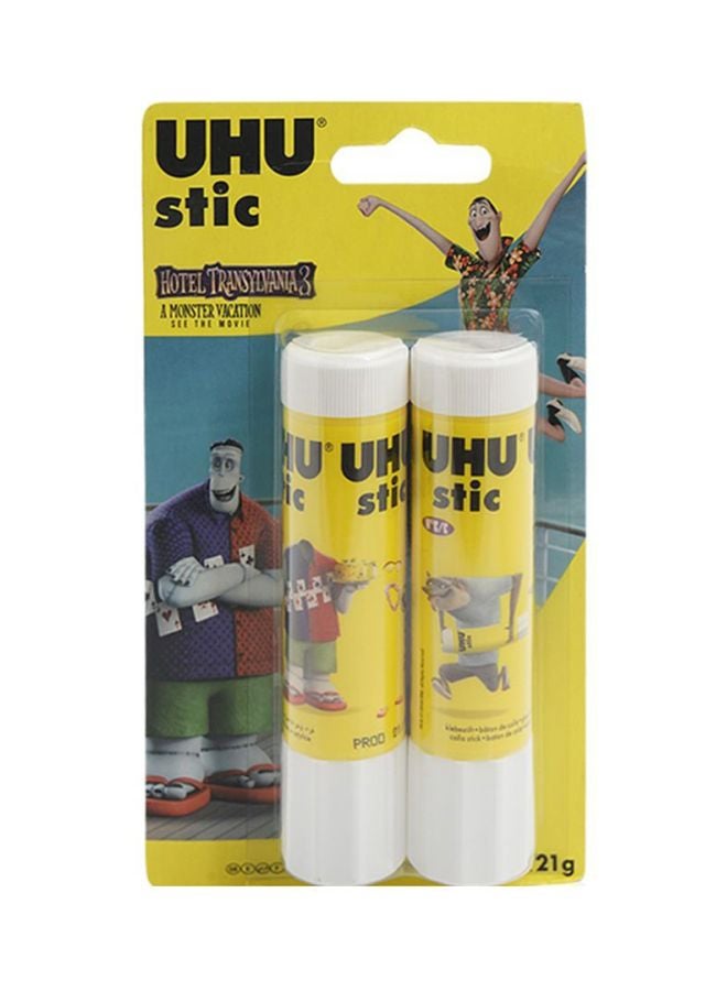 يو إتش يو أقلام صمغ - قطعتان أصفر - Image 1