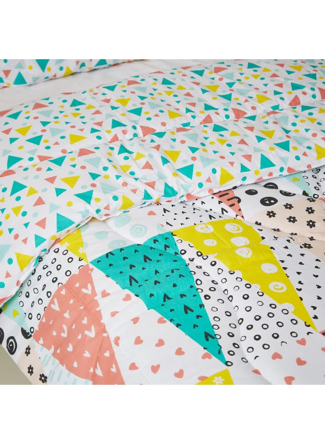 Home Box 2-Piece Single Comforter Set Cotton Multicolour 220 x 135cm