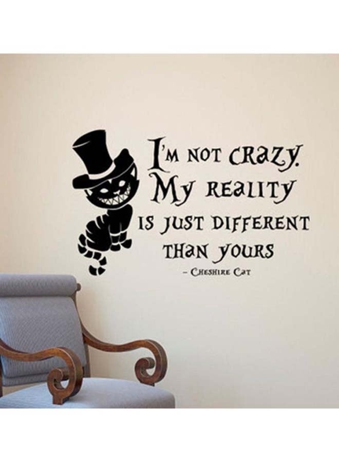 Sharpdo Decorative Cheshire Cat Wall Sticker Black 57 x 90cm - Image 1