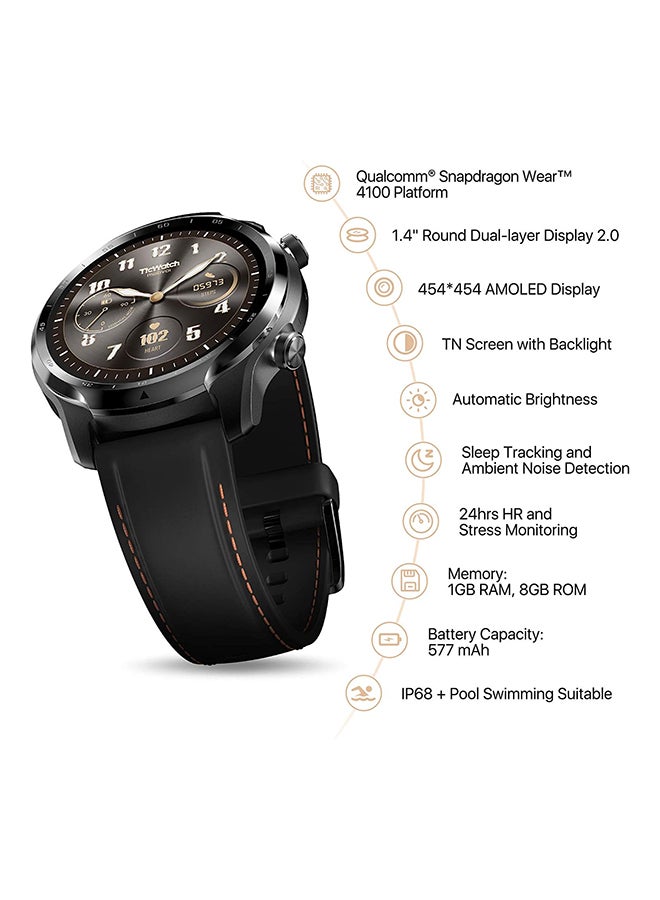 TicWatch - Pro 3 GPS Smartwatch Shadow Black - Image 1