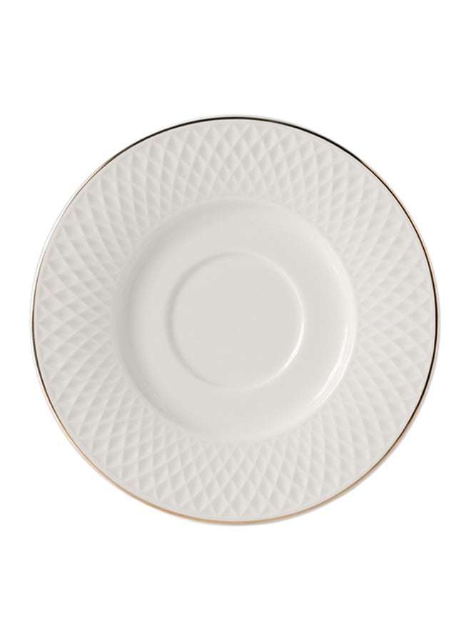 homes r us Eclat Espresso Cup And Saucer Set White/Gold 80ml - Image 3