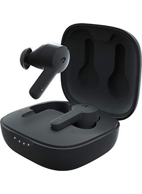 ABKO Active Noise Cancelling True Wireless Earbuds ANC Bluetooth Headphones in-Ear USB-C Wireless Charging with Microphone Built-in Mic EC10 Black Black