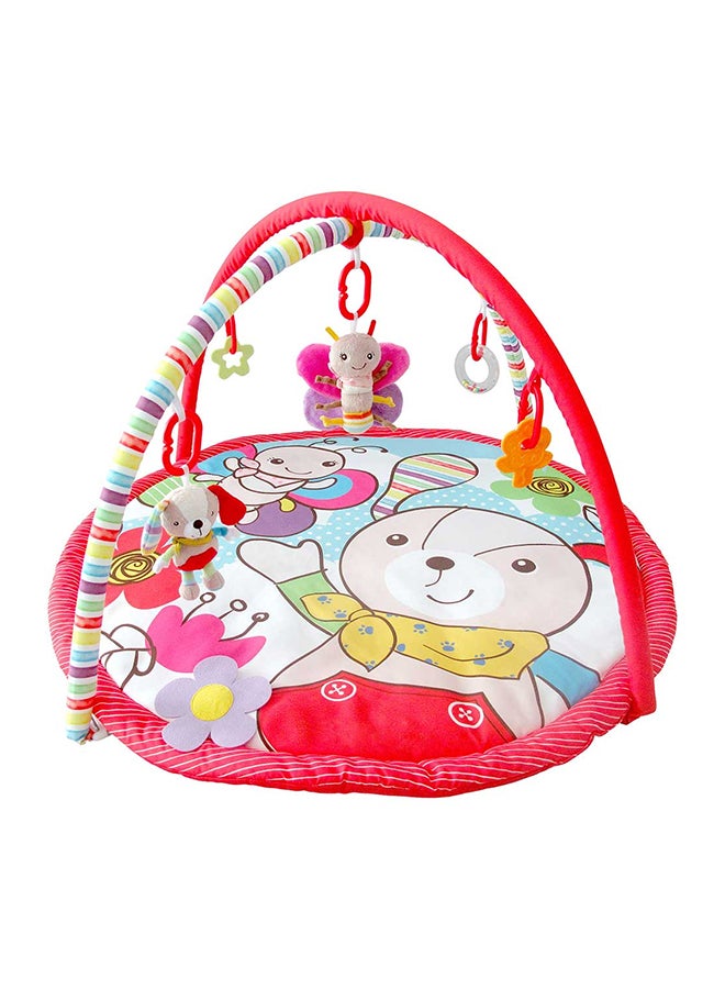 Moon Perky Baby Playmat and Activity Gym for Newborn Baby & Infant 5 Hanging Sensory Toys Visual, Hearing, Touch, Cognitive Early Development Playmat. Suitable from 0m+ 80cm - Play Garden 85x50X85cm 