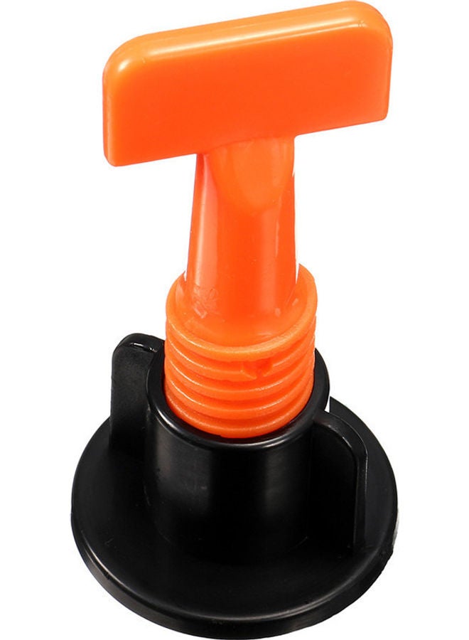 Generic - 50-Piece Tile Leveling System Reusable Tile Leveler Spacers And 1-Piece Wrenches Set Orange/Black - Image 1