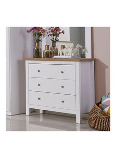 Hampton 3-Drawer Young Dresser | Dressing Table | Vanity Table | Makeup Table  39 x 85 x 93 cm White