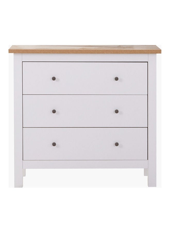 Home Box - Hampton 3-Drawer Young Dresser | Dressing Table | Vanity Table | Makeup Table  39 x 85 x 93 cm White - Image 1