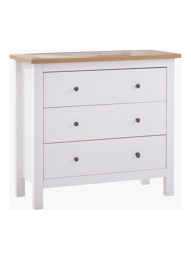 Home Box - Hampton 3-Drawer Young Dresser | Dressing Table | Vanity Table | Makeup Table  39 x 85 x 93 cm White - Image 1