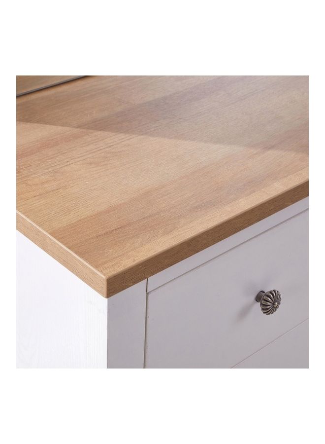 Home Box - Hampton 3-Drawer Young Dresser | Dressing Table | Vanity Table | Makeup Table  39 x 85 x 93 cm White - Image 1
