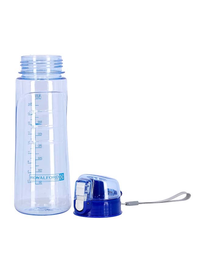 Royalford RF5223 Water Bottle - Reusable Water Bottle Wide Mouth with Hanging Clip | Printed Bottle | Perfect while Travelling, Camping, Trekking & More Blue 650ml - v1615877782/N15029008A_2