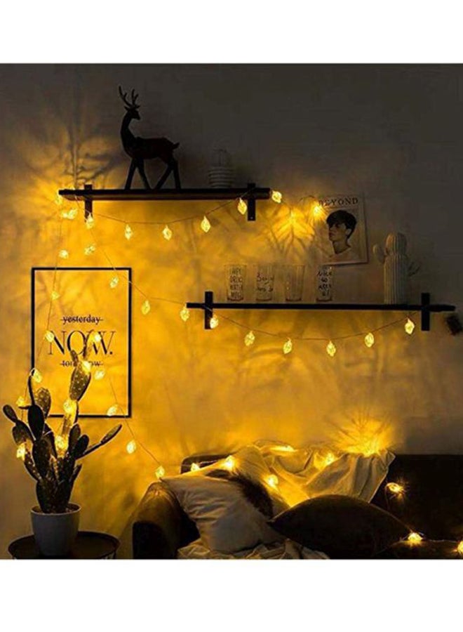 بيوينتي شريط ضوء بتصميم أوراق شجر بلون ذهبي ومكون من 20 قطعة ذهبي 3متر - Image 2