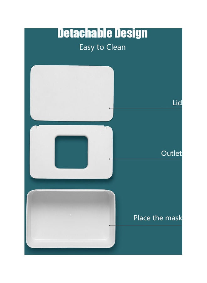 Wet Tissue Case With Lid White