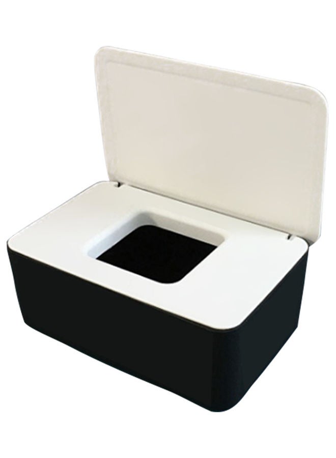 Wet Tissue Case With Lid Black/White