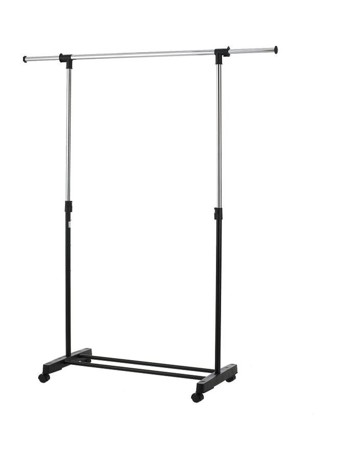 Height Adjustable Garment Rolling Rack Black/Silver - Image 1