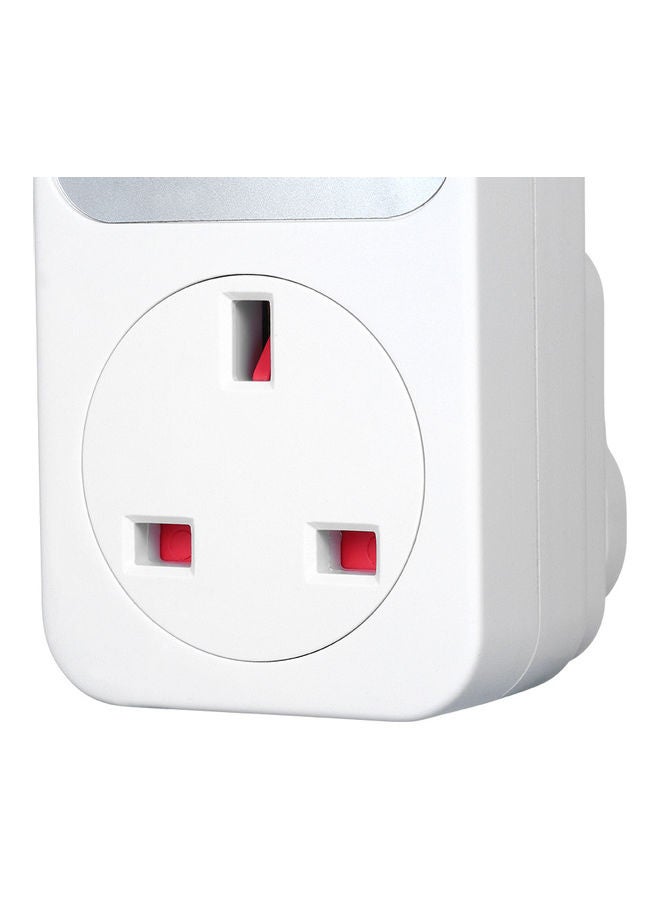 Generic - Countdown Timer Socket with 2 USB Port White - Image 1