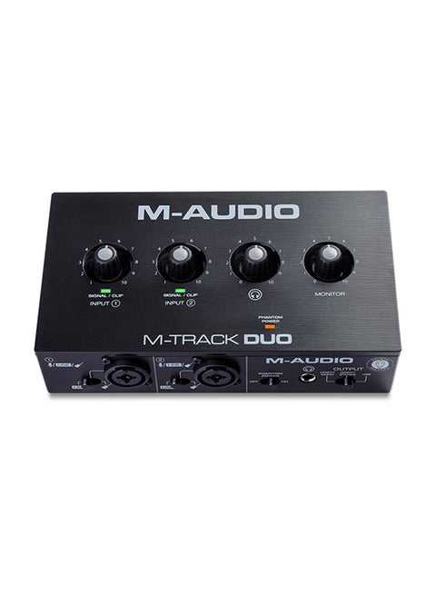 M-Track Duo USB Audio Interface With Dual XLR, Line And DI Inputs MTRACK DUO black