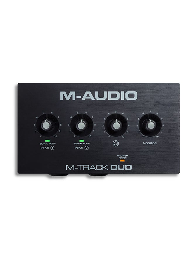 M-Audio M-Track Duo USB Audio Interface With Dual XLR, Line And DI Inputs MTRACK DUO black  - Image 2
