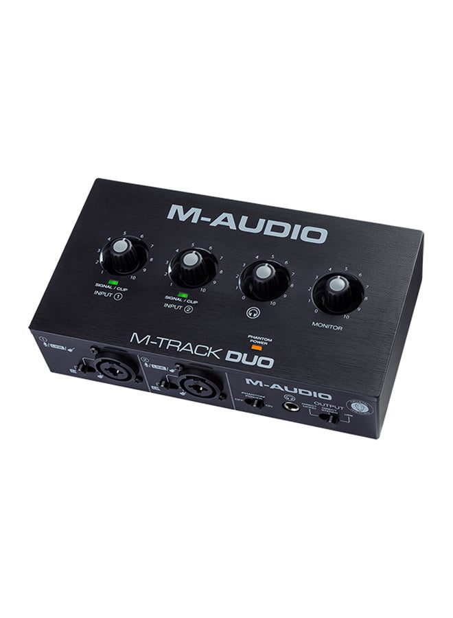 M-Audio - M-Track Duo USB Audio Interface With Dual XLR, Line And DI Inputs MTRACK DUO black - Image 1