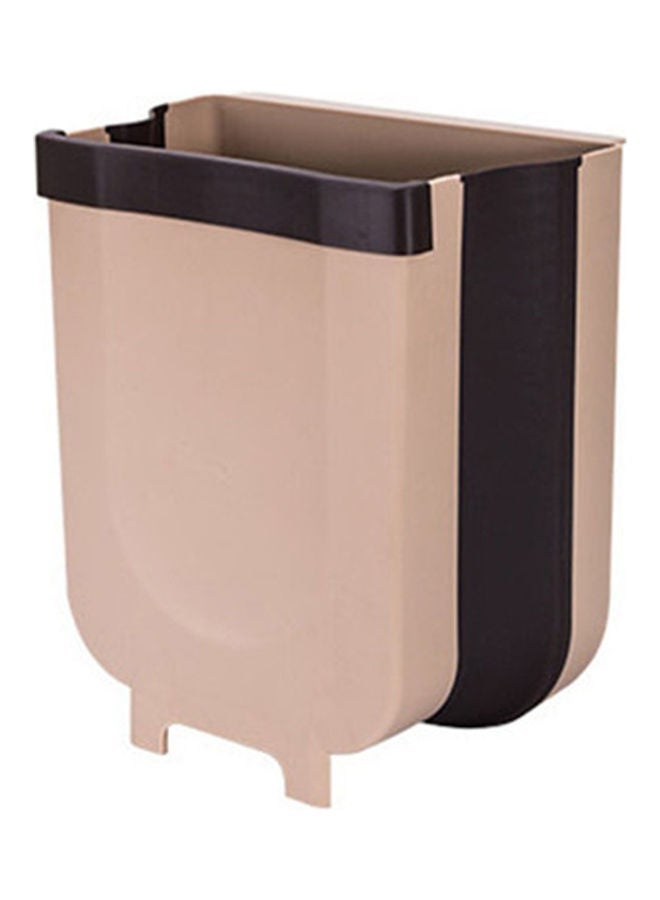 Portable Hanging Trash Can Beige/Black  - Image 1
