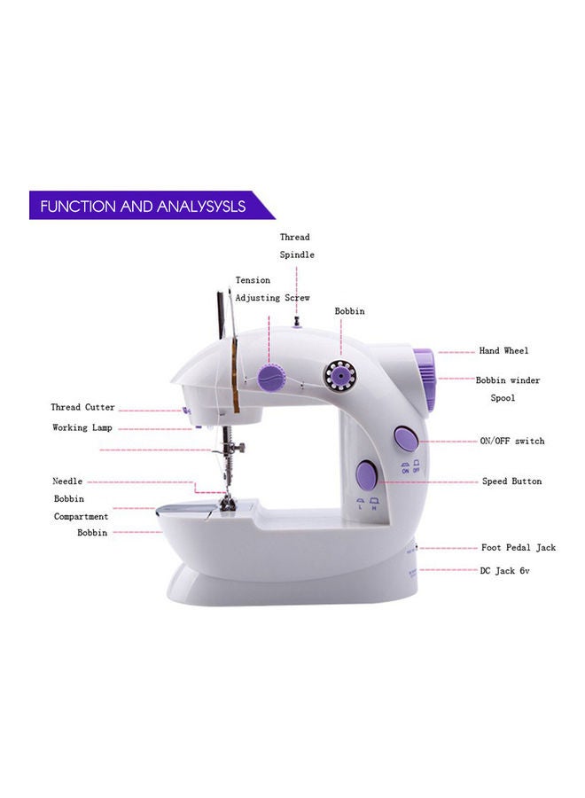 Portable Mini Sewing Machine White - Image 4